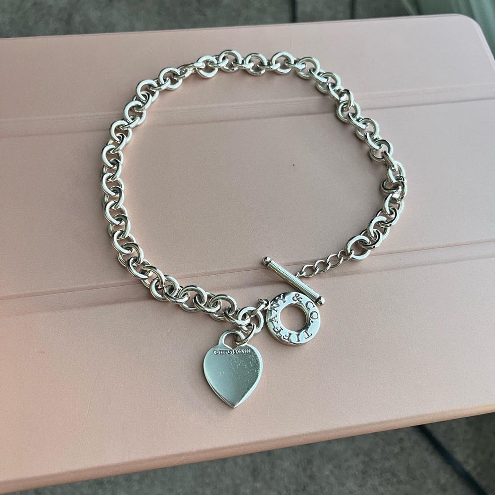 Tiffany & Co. Silver Heart Charm Necklace